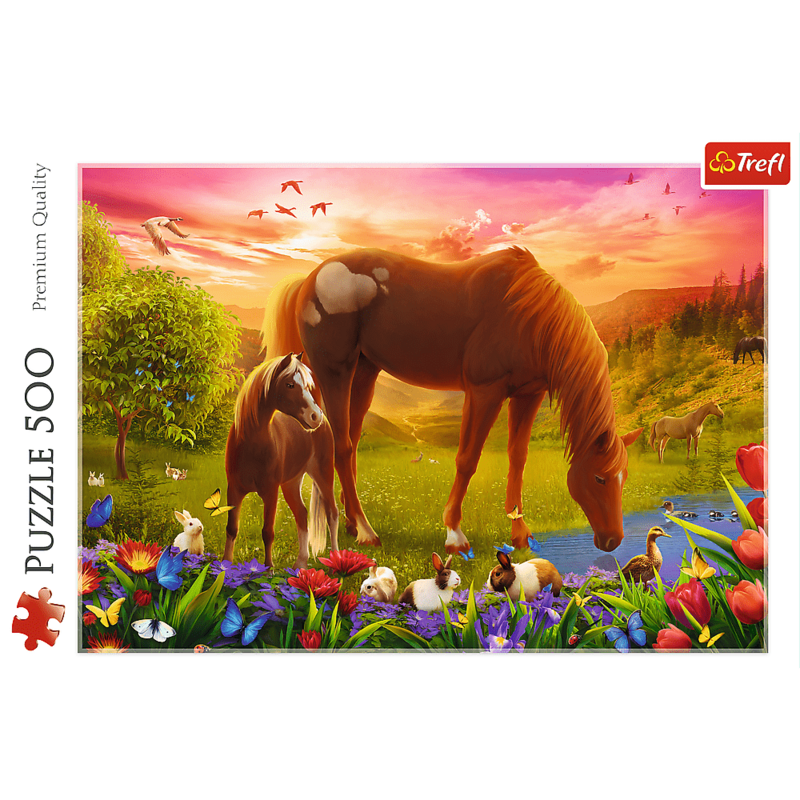 TREFL -  Puzzle 500 - Kone na lúke