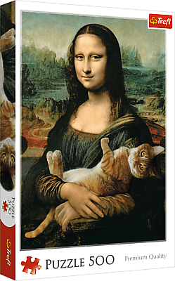 TREFL - Puzzle 500 - Mona Lisa a mačiatko