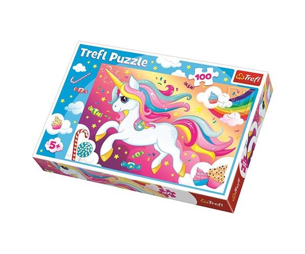 TREFL - puzzle Jednorožec so sladkosťami 100
