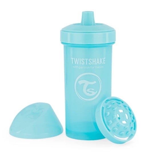 TWISTSHAKE - Fľaša pre deti Twistshake so sitkom, 12 m +, 360 ml, modrý