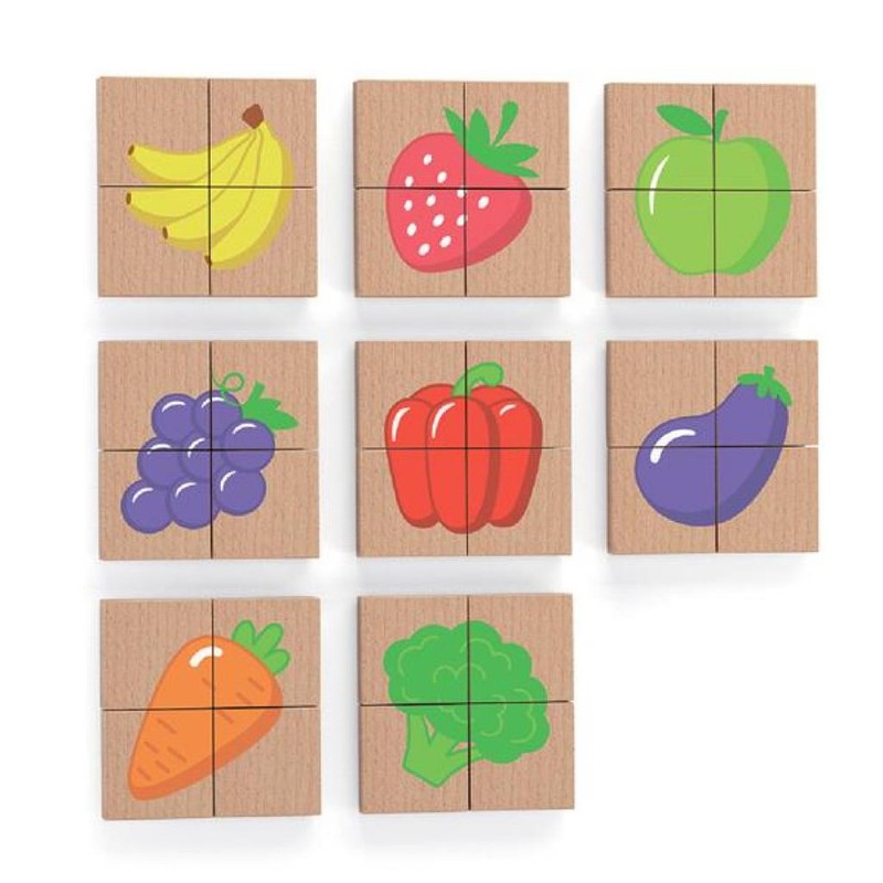 VIGA - Drevené magnetické puzzle ovocie