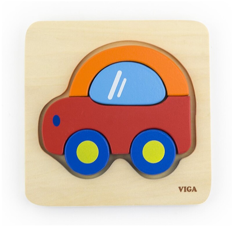 VIGA - Drevené puzzle pre najmenších Viga Auto