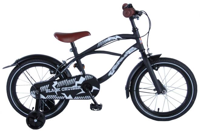 VOLARE - Detský bicykel Black Cruiser - chlapčenský - 16" - čierny - 2 ručné brzdy
