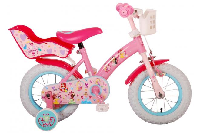 VOLARE - Detský bicykel Disney Princess - Dievčenský - 12 palcový - Ružový - Sedadlo pre bábiku