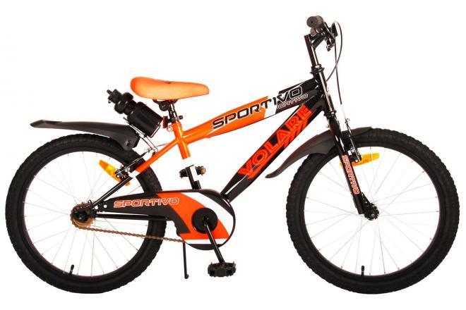 VOLARE - Detský bicykel Sportivo - Chlapčenský - 18 palcový - Neon Orange Black - Dve ručné brzdy