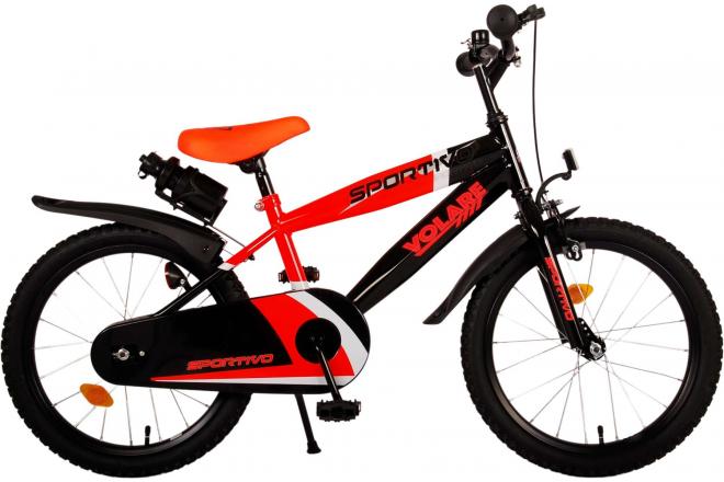 VOLARE - Detský bicykel Volare Sportivo - chlapčenský - 18" - Neon Orange Black