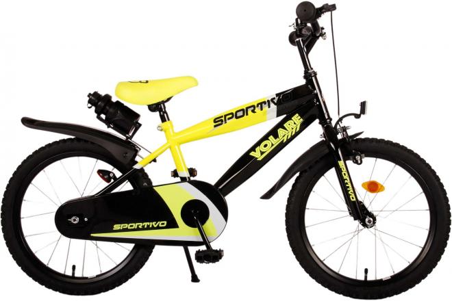 VOLARE - Detský bicykel Volare Sportivo - chlapčenský - 18" - Neon Yellow Black