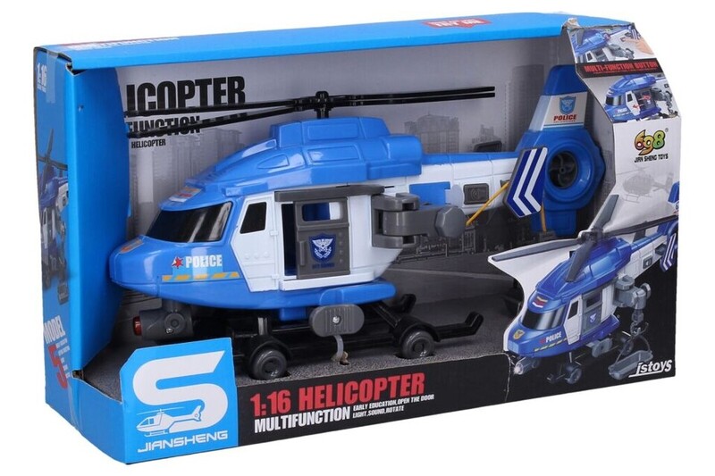 WIKY - Vrtuľník policajný s efektmi 29cm